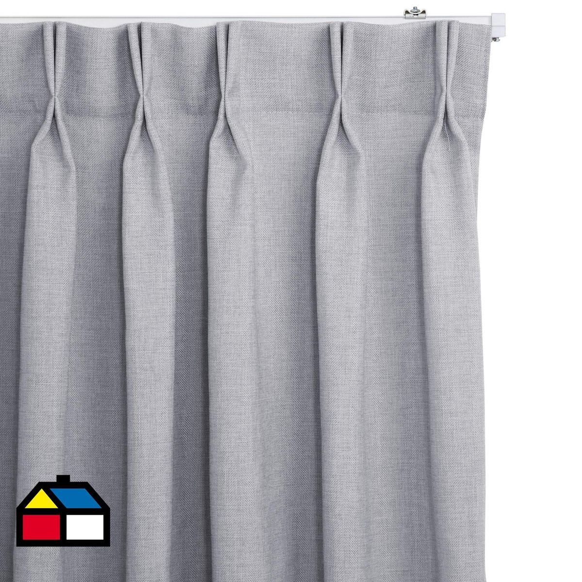 JUST HOME COLLECTION - Cortinas de Telas Modelo Tela Gruesa Color Gris Con Instalación Y Riel Incluido Con Medidas en Ancho Entre 261 CMS A 320