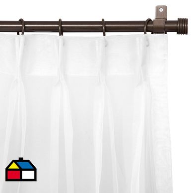 Cortinas de Telas Modelo Italiana Color Blanco Con Instalacin Y Barra Incluido Con Medidas en Ancho Entre 75 CMS A 240.