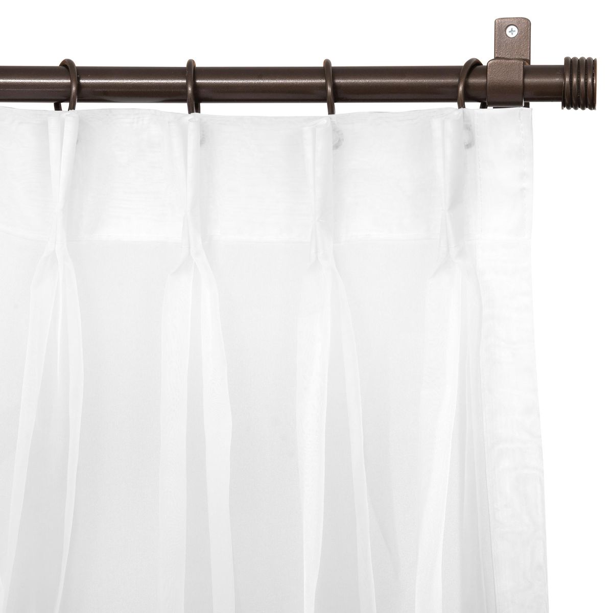 JUST HOME COLLECTION - Cortina Tela Italiana Blanco Ancho 201 cm a 250 cm Alto 75 cm a 240 cm