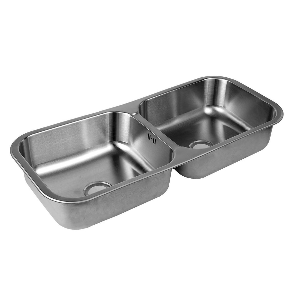 KLIPEN - Lavaplatos con Desagüe 2 Cubeta(s) 38x17x17 cm Acero inoxidable