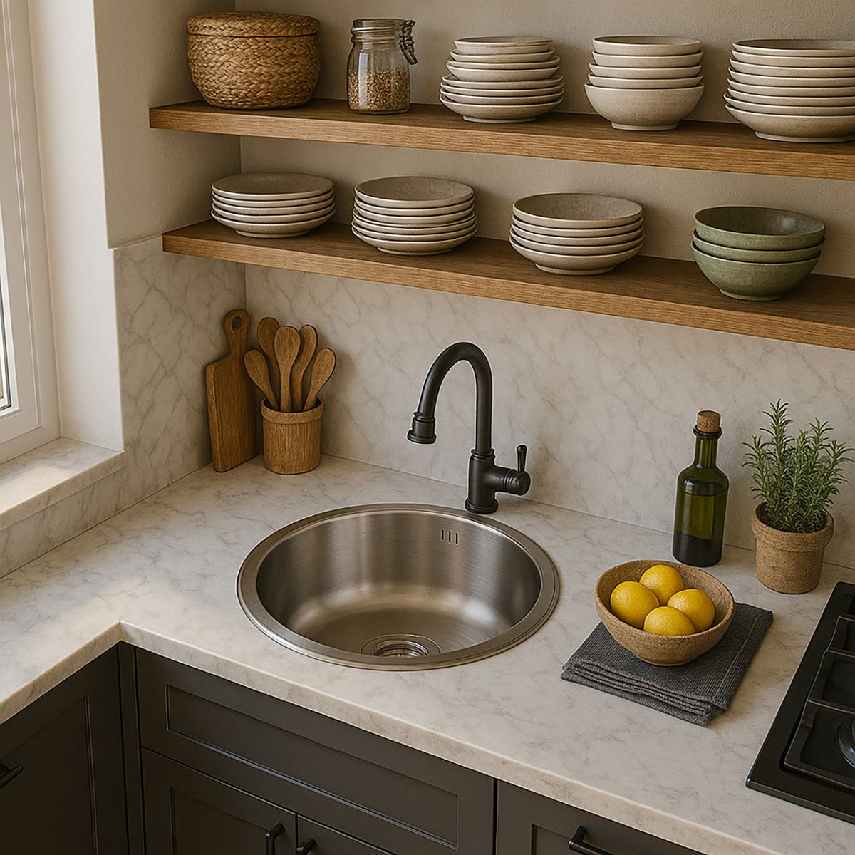 KLIPEN - Lavaplatos con Desagüe 1 Cubeta(s) 43x17x17 cm Acero inoxidable