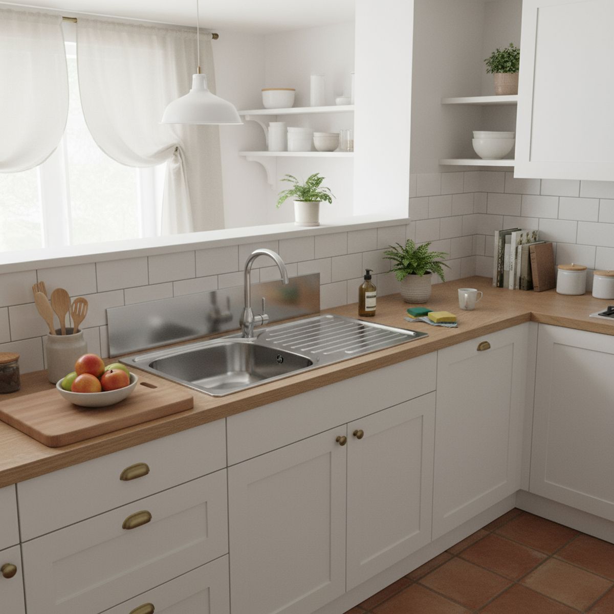 KLIPEN - Lavaplatos Derecho con Desagüe 1 Cubeta(s) 43.5x17x43.5 cm Acero inoxidable