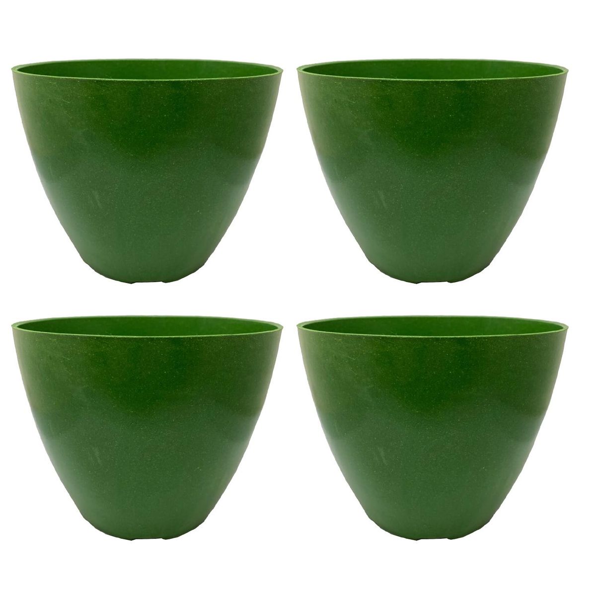 DECOGREEN - Set 4 Maceteros Biodegradables de Silicona 24x18 cm Blanco