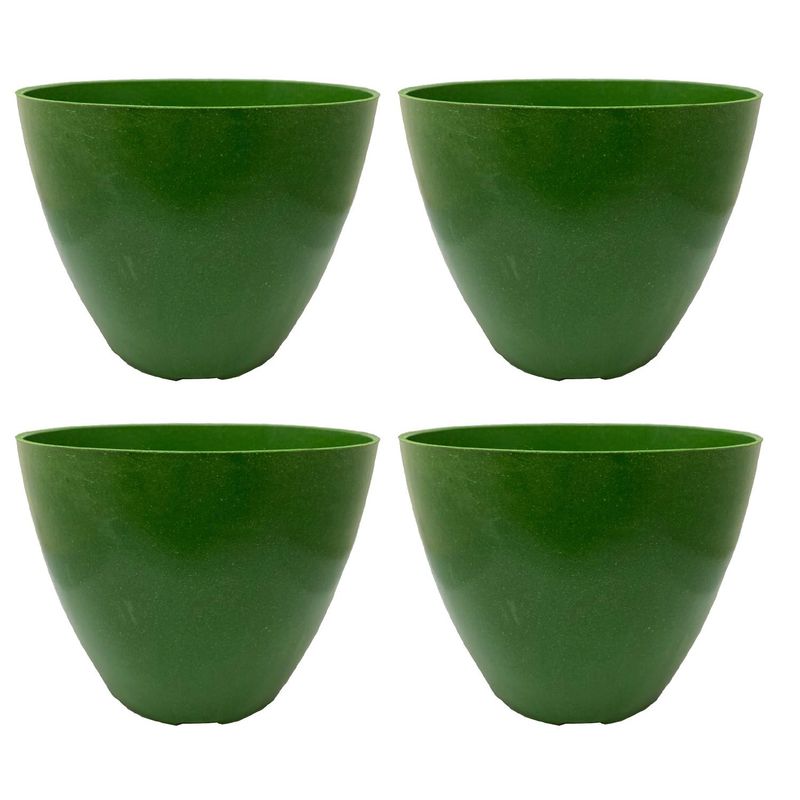 DECOGREEN - Set 4 Maceteros Biodegradables de Silicona 24x18 Blanco