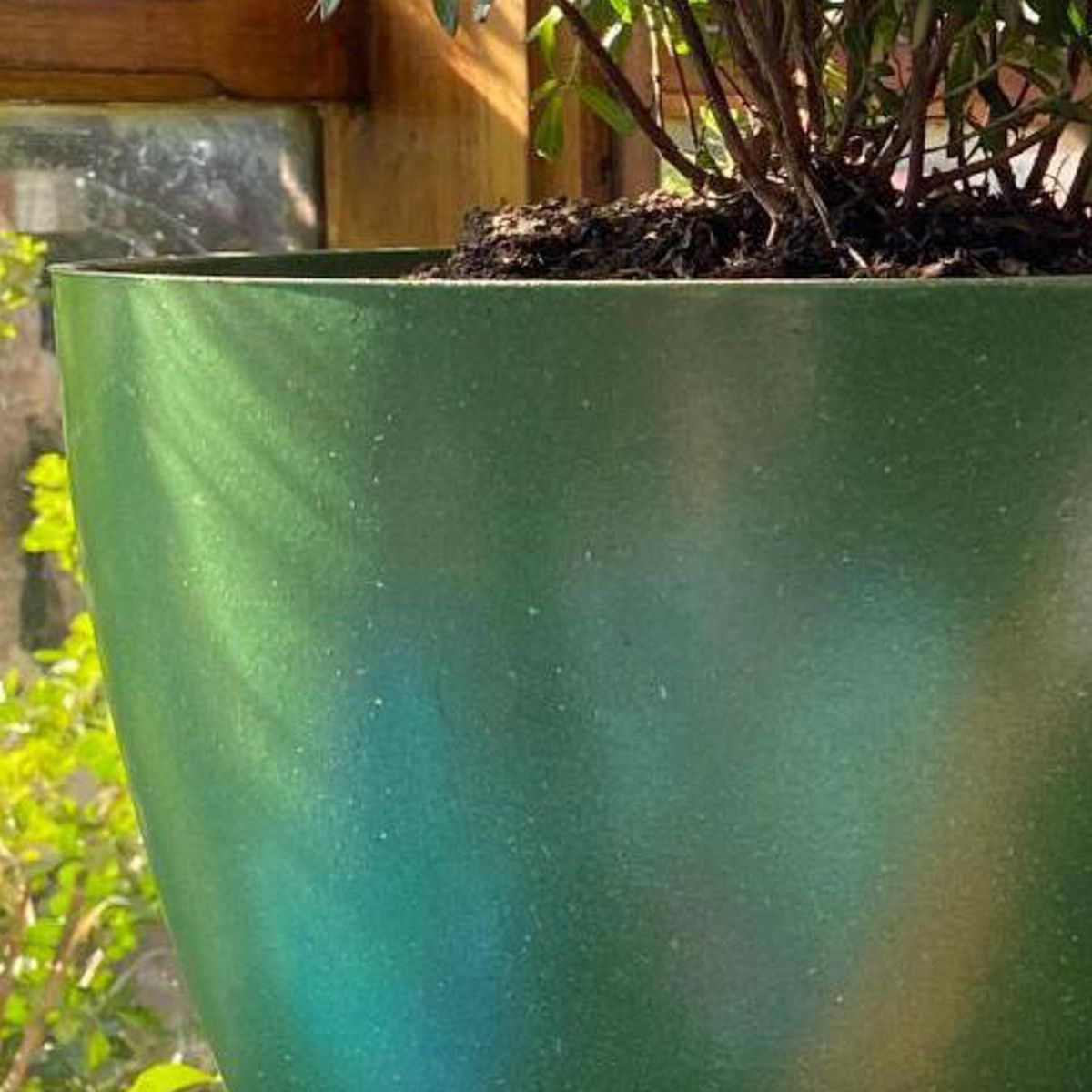 DECOGREEN - Set 4 Maceteros Biodegradables de Silicona 24x18 cm Blanco