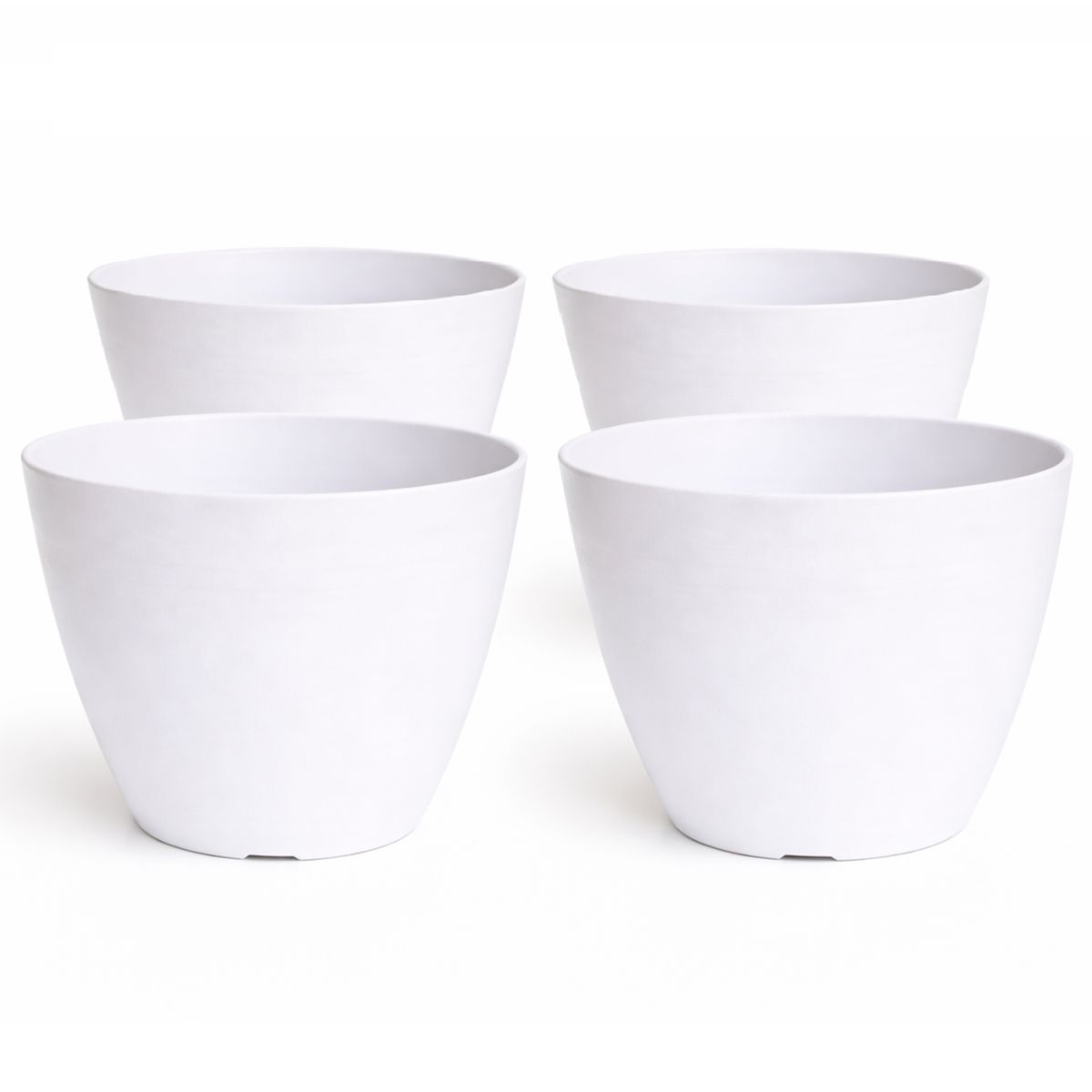 DECOGREEN - Set 4 Maceteros Biodegradables de Silicona 24x18 cm Terracota