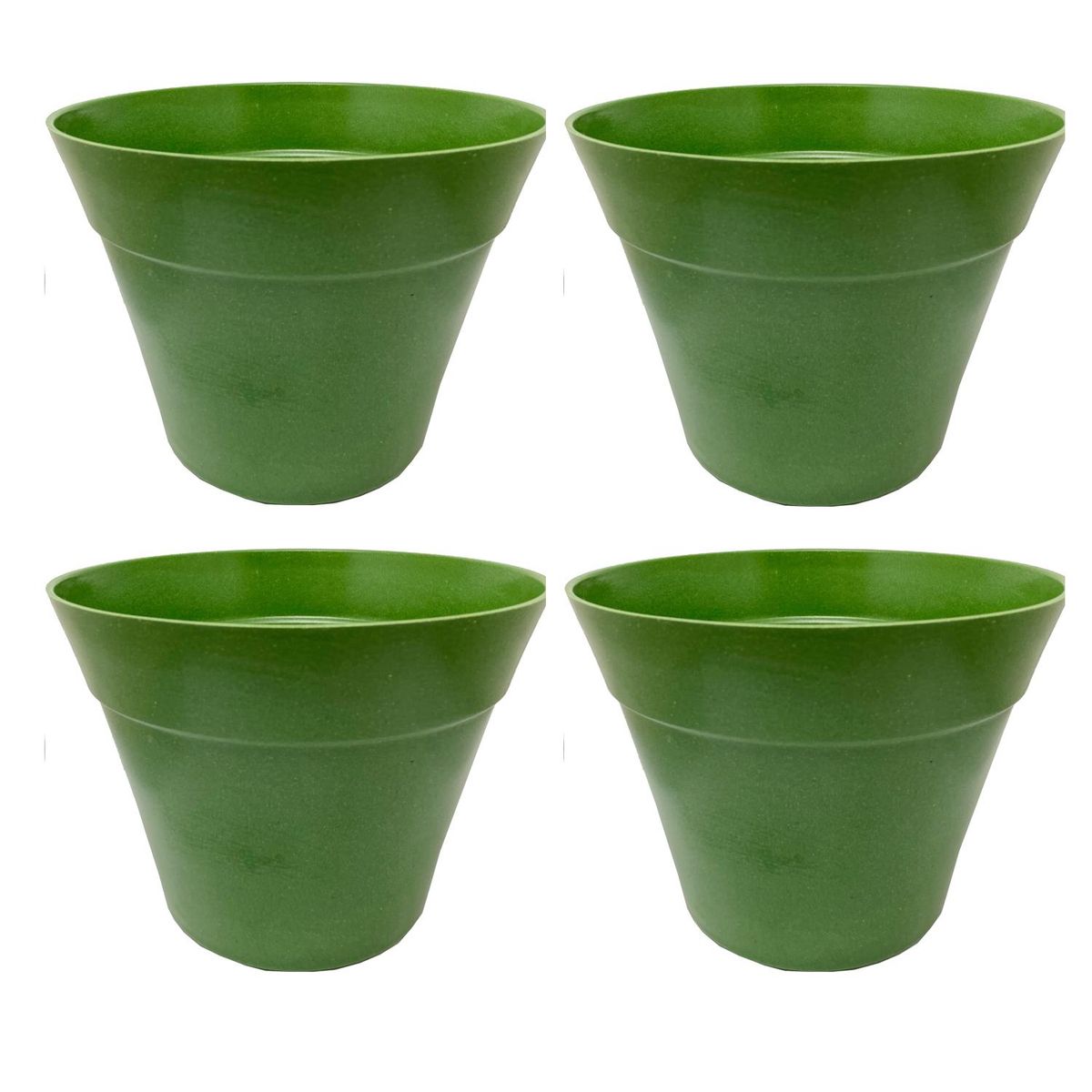 DECOGREEN - Set 4 Maceteros Biodegradables de Silicona 25x17 cm Blanco