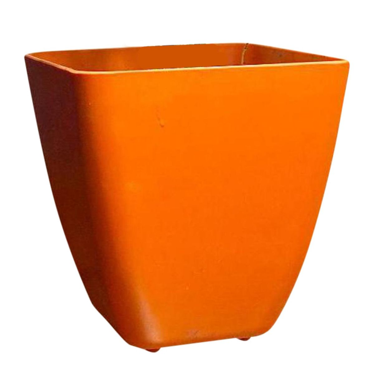 DECOGREEN - Set 7 Maceteros Biodegradables Cuadrado 3 coral, 4 naranjo