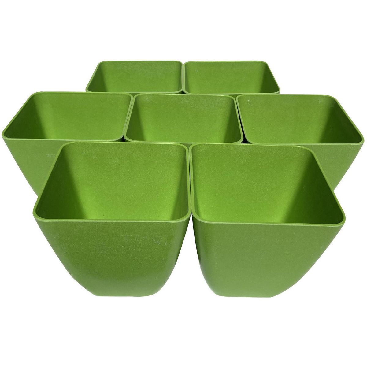 DECOGREEN - Set 7 Maceteros Biodegradables de Silicona 13.3x12.4 Naranjo