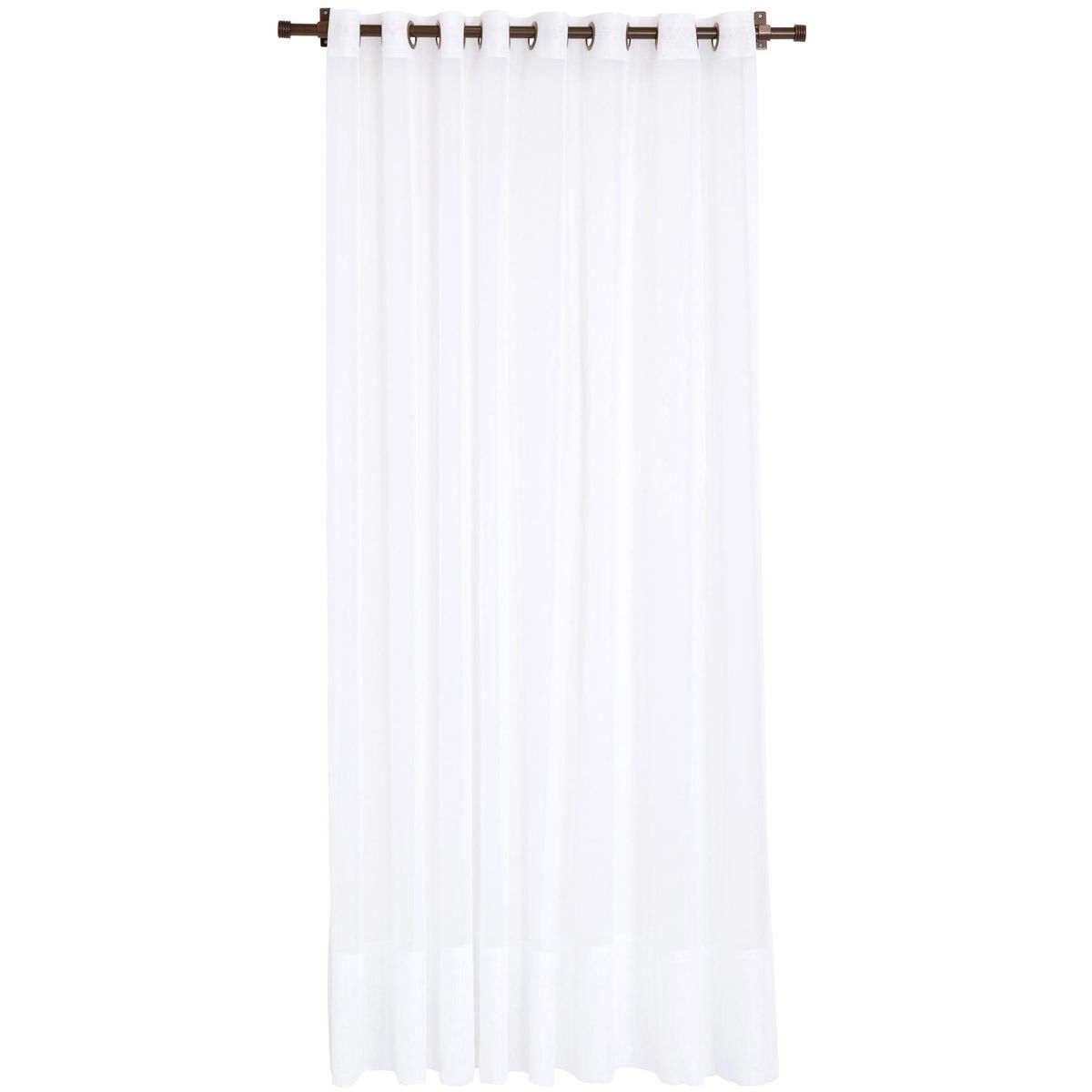 JUST HOME COLLECTION - Cortinas de Telas Modelo Ojetillo Italiana Color Blanco Con Instalación Y Barra Incluido Con Medidas en Ancho Entre 241