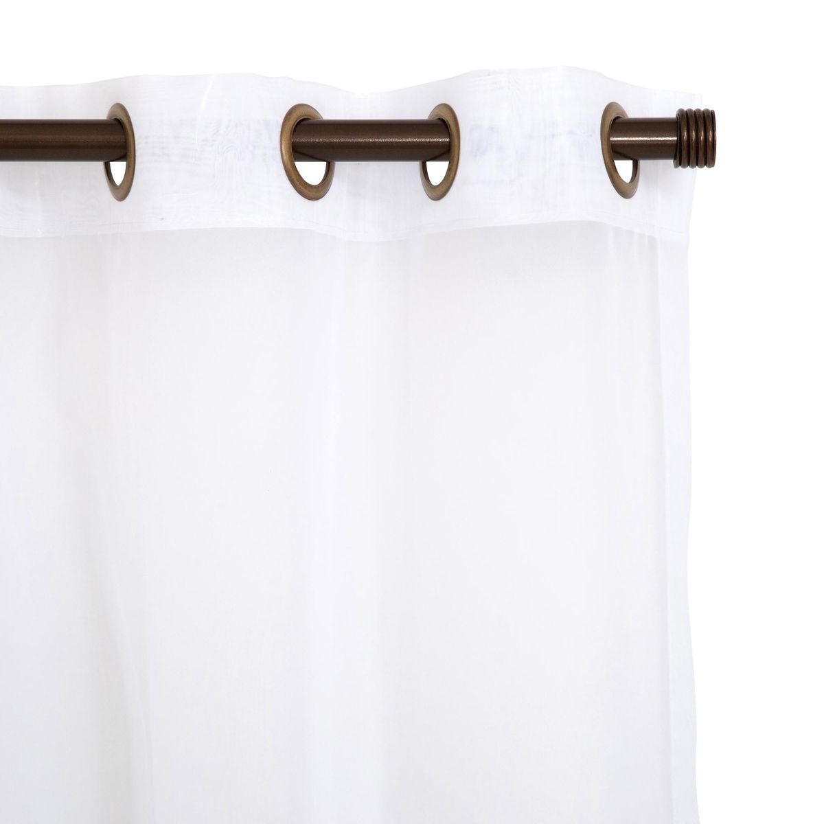 JUST HOME COLLECTION - Cortinas de Telas Modelo Ojetillo Italiana Color Blanco Con Instalación Y Barra Incluido Con Medidas en Ancho Entre 75