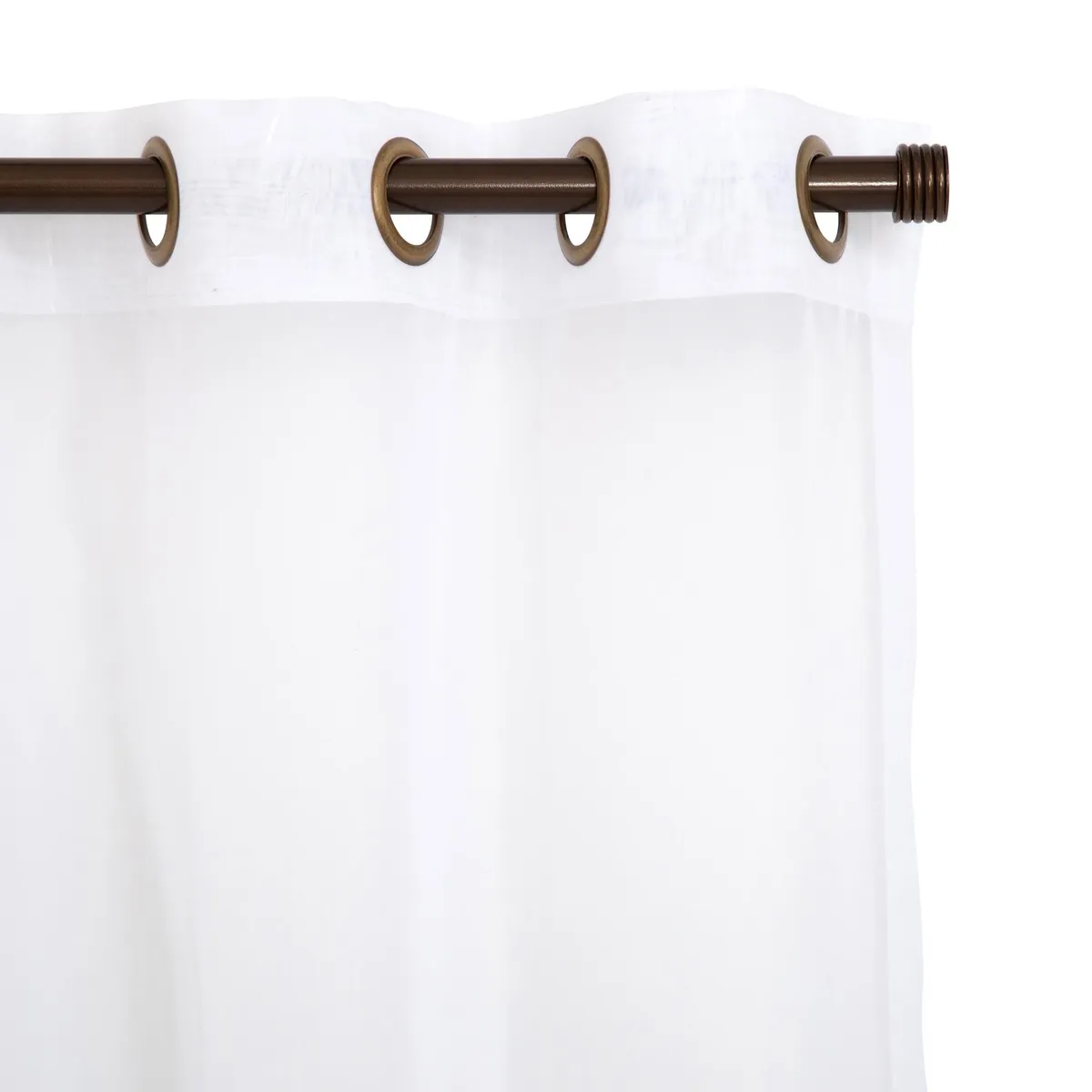 JUST HOME COLLECTION - Cortinas de Telas Modelo Ojetillo Italiana Color Blanco Con Instalación Y Barra Incluido Con Medidas en Ancho Entre 261