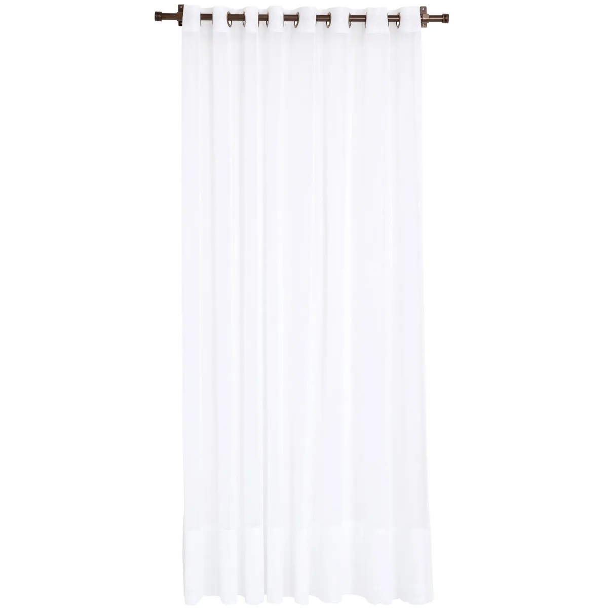 JUST HOME COLLECTION - Cortinas de Telas Modelo Ojetillo Italiana Color Blanco Con Instalación Y Barra Incluido Con Medidas en Ancho Entre 261