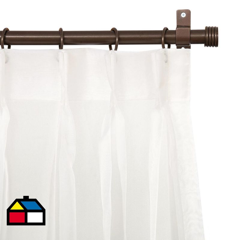 JUST HOME COLLECTION - Cortina Tela Italiana Crudo Ancho 201 cm a 250 cm Alto 75 cm a 240 cm