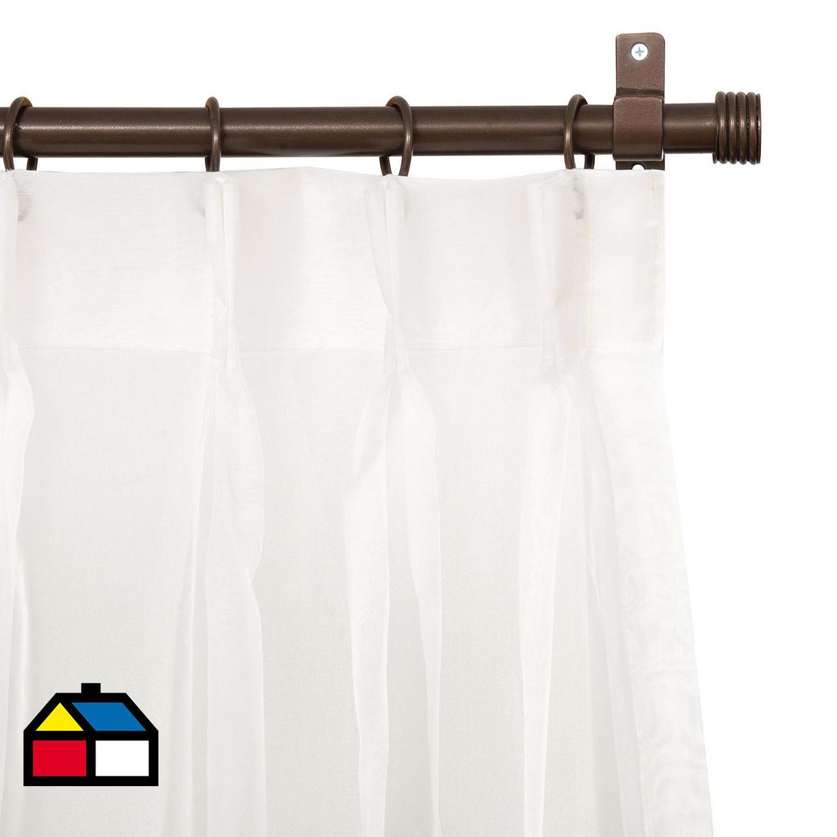 JUST HOME COLLECTION - Cortina Tela Italiana Crudo Ancho 251 cm a 300 cm Alto 241 cm a 260 cm