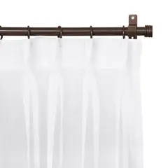 JUST HOME COLLECTION - Cortinas de Telas Modelo Velo Gaza Color Blanco Con Instalación Y Barra Incluido Con Medidas en Ancho Entre 261 CM A 320