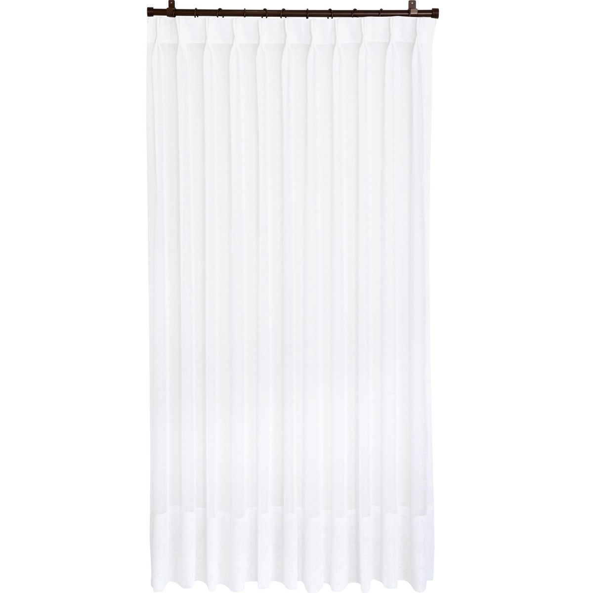 JUST HOME COLLECTION - Cortinas de Telas Modelo Velo Gaza Color Blanco Con Instalación Y Barra Incluido Con Medidas en Ancho Entre 241 CM A 260