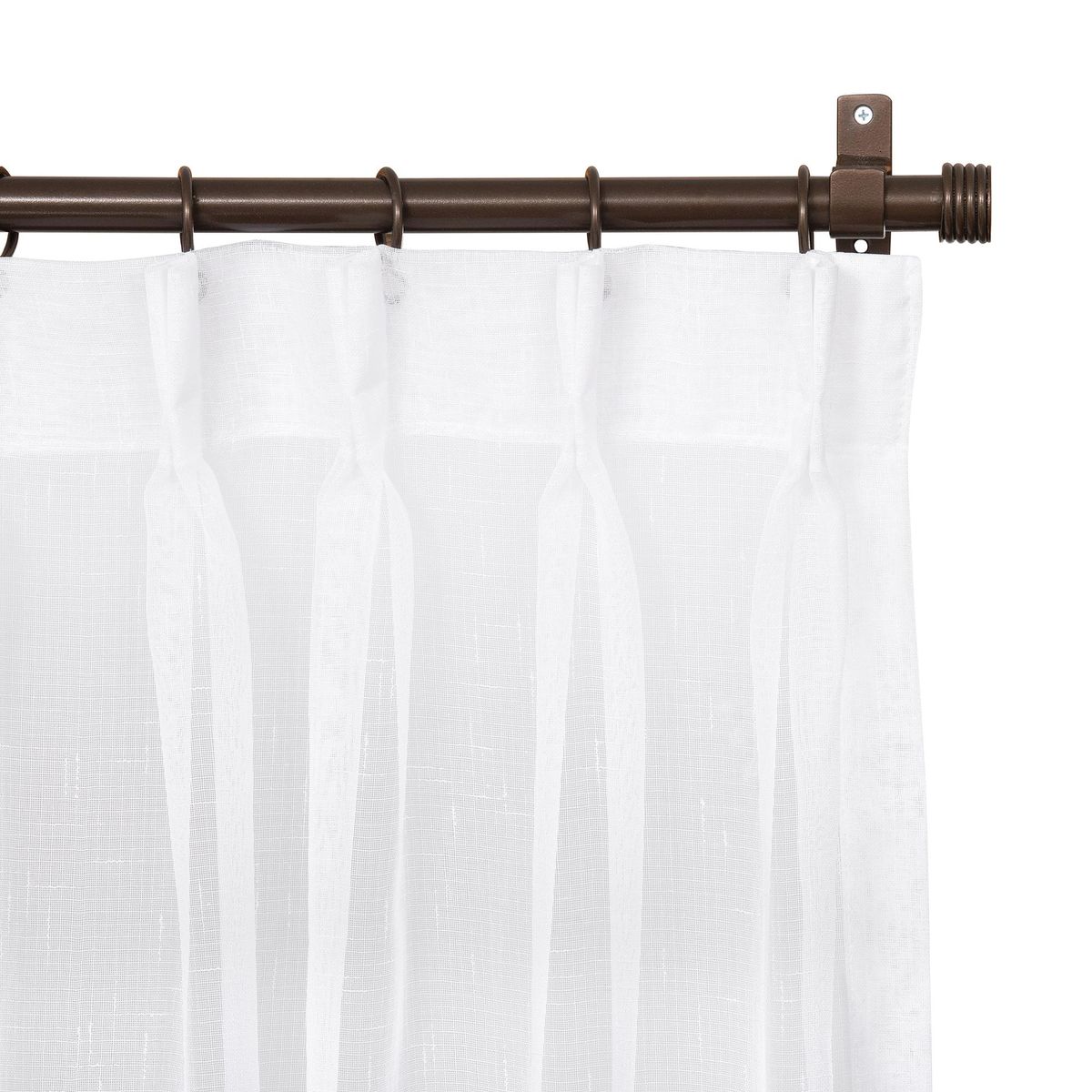 JUST HOME COLLECTION - Cortinas de Telas Modelo Velo Gaza Color Blanco Con Instalación Y Barra Incluido Con Medidas en Ancho Entre 75 CM A 240