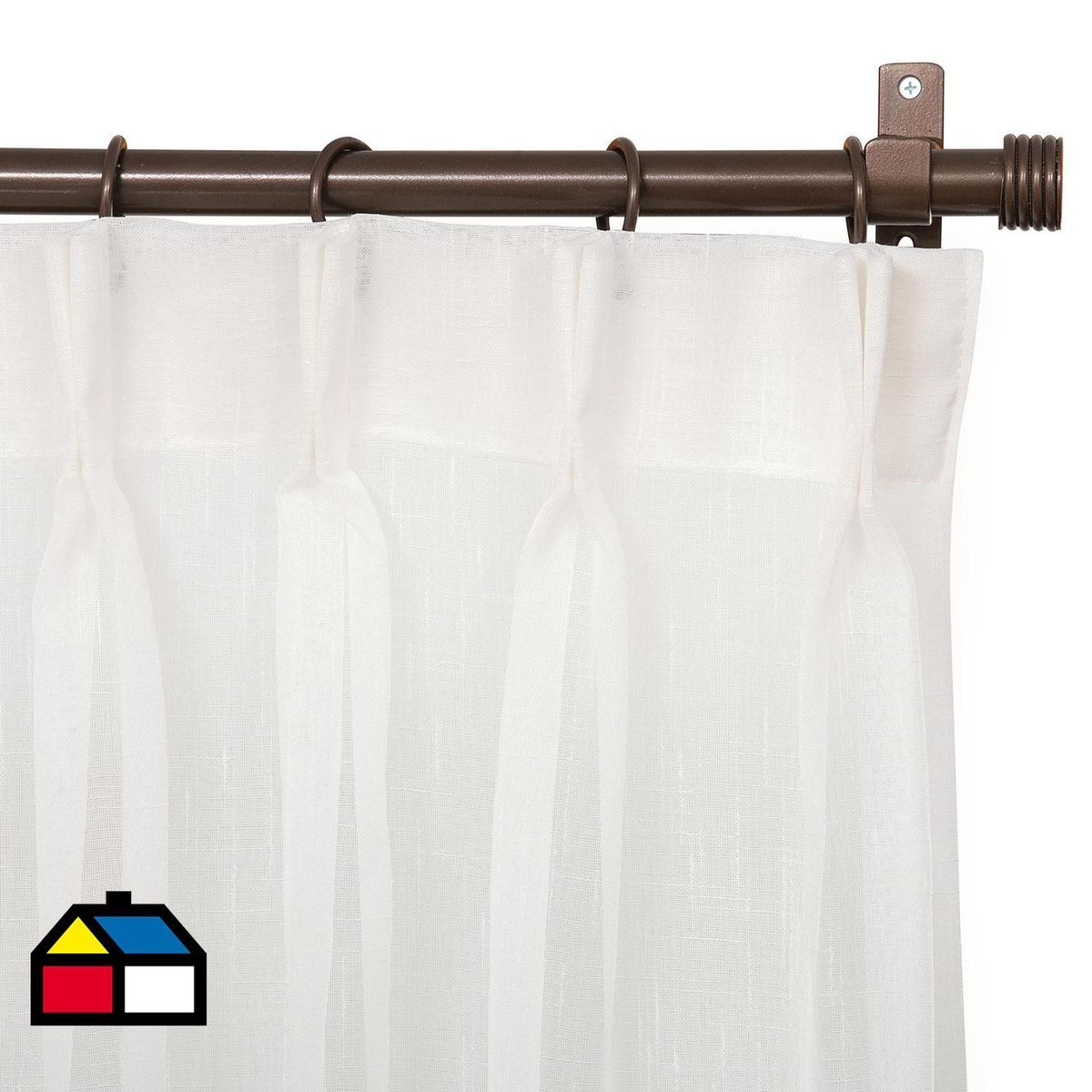 JUST HOME COLLECTION - Cortinas de Telas Modelo Velo Gaza Color Crudo Con Instalación Y Barra Incluido Con Medidas en Ancho Entre 241 CM A 260