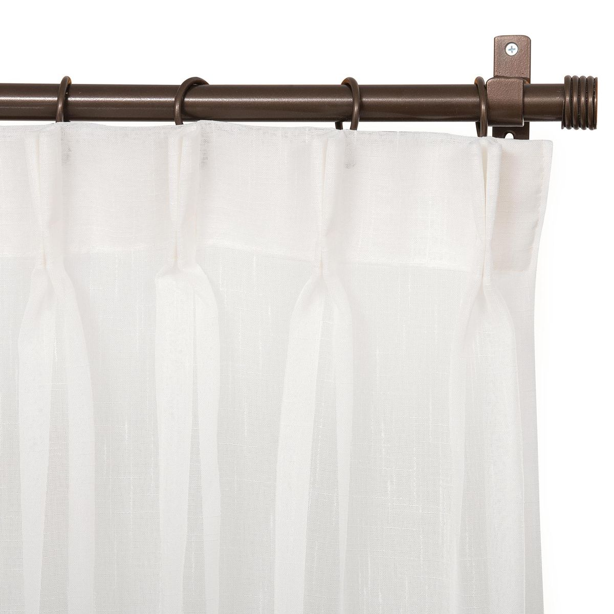 JUST HOME COLLECTION - Cortinas de Telas Velo Gaza Crudo Con Instalación Y Barra Incluido Con Medidas en Ancho 261 CM-320
