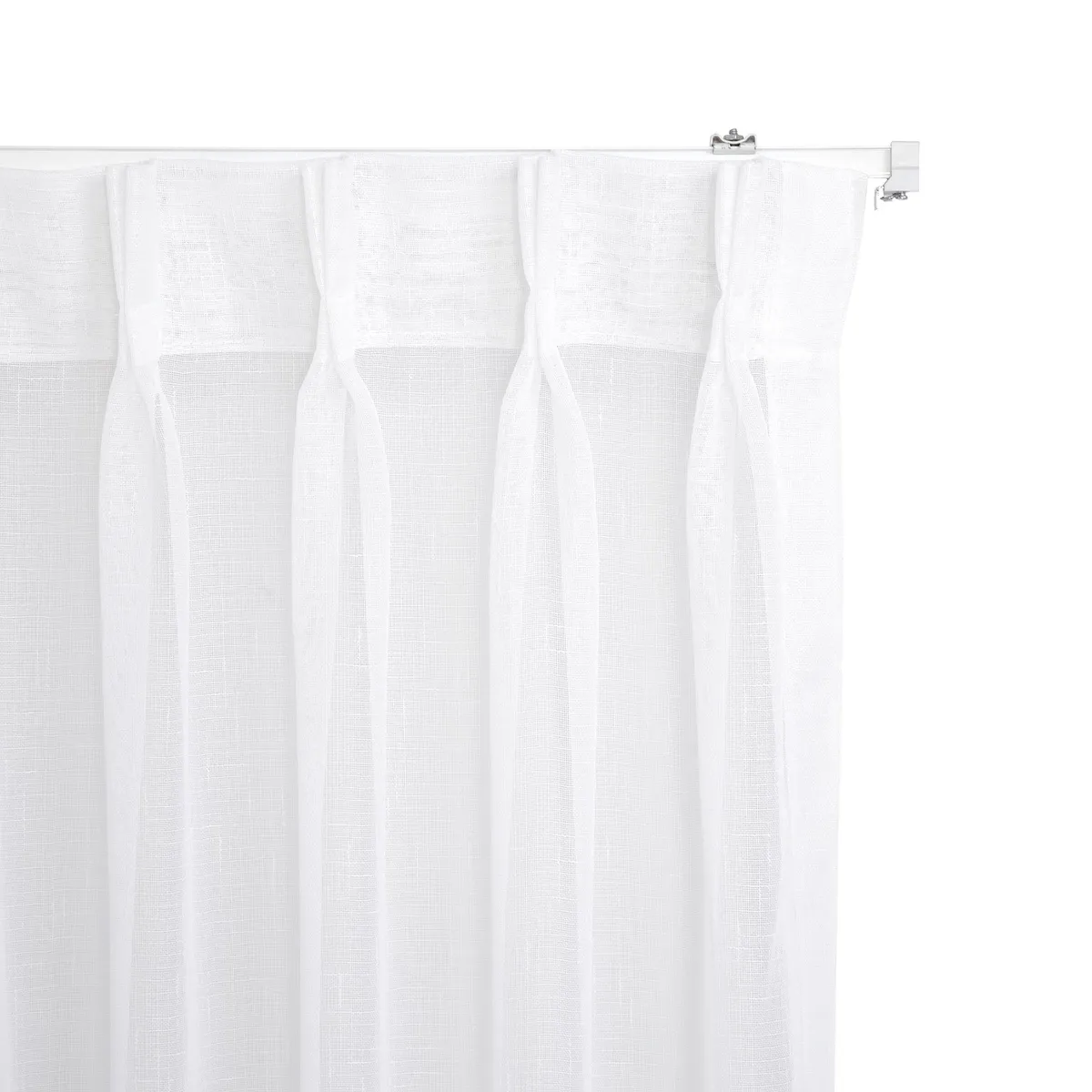 JUST HOME COLLECTION - Cortinas de Telas Velo Blanco Con Instalación Y Riel Incluido Con Medidas Ancho Entre 75 CMS-240