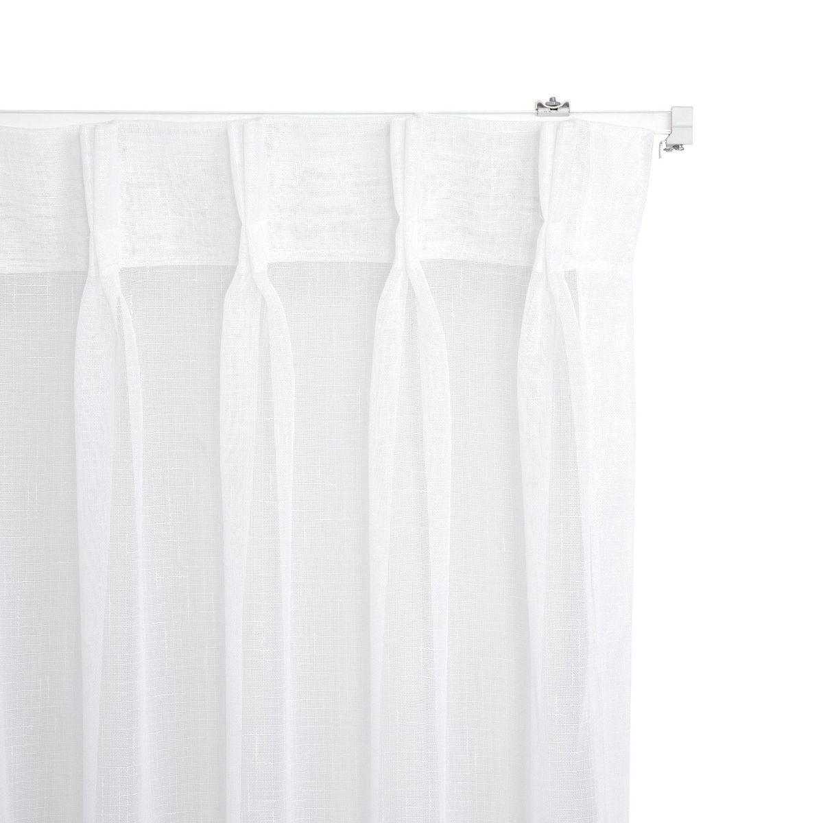 JUST HOME COLLECTION - Cortinas de Telas Modelo Velo Gaza Color Blanco Con Instalación Y Riel Incluido Con Medidas en Ancho Entre 261 CMS A 320