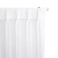 JUST HOME COLLECTION - Cortinas de Telas Modelo Velo Gaza Color Blanco Con Instalación Y Riel Incluido Con Medidas en Ancho Entre 241 CMS A 260