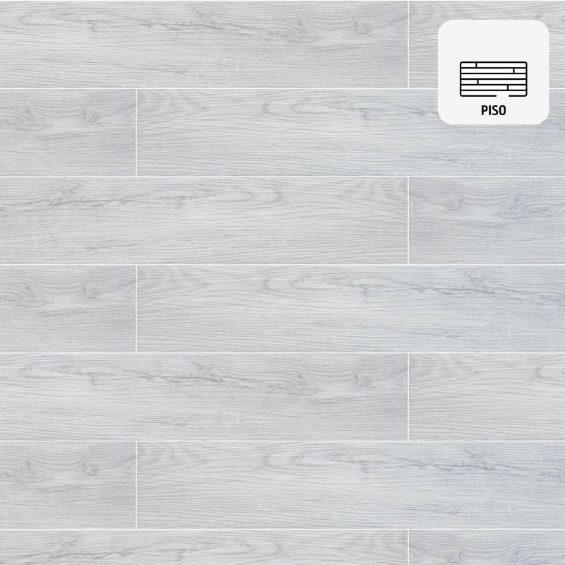DIB - Piso Vinílico 2 mm 16x92 cm Happiness Gris Plata 3.34 m2