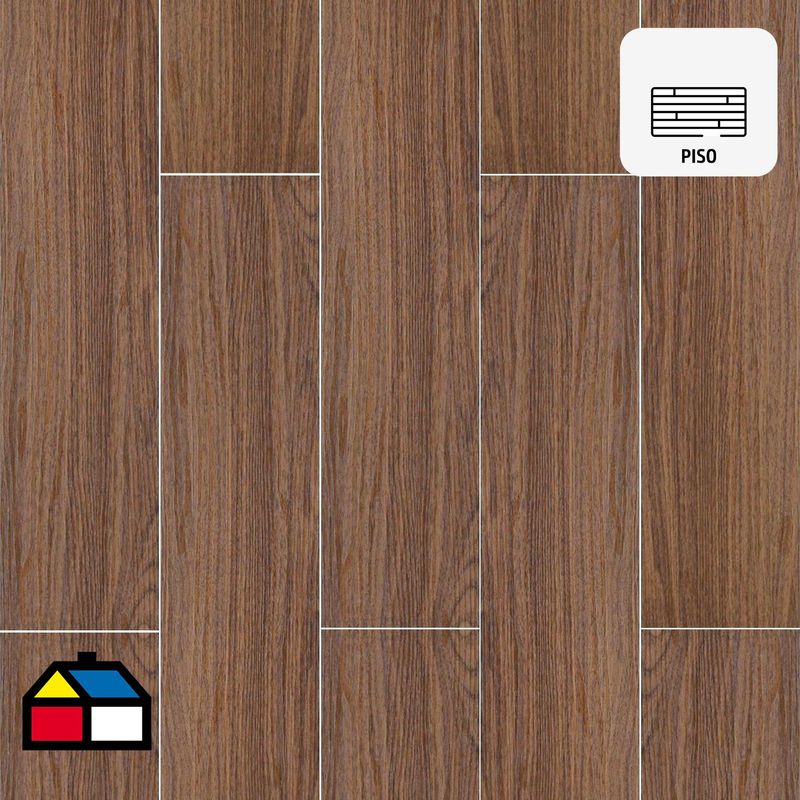 DIB - Piso Vinílico 2 mm 16x92 cm Happiness Madera nogal 3.34 m2