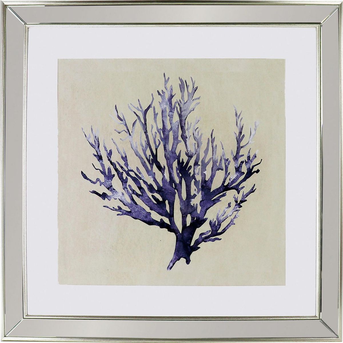 RONDA - Cuadro coral azul 50x50 cm