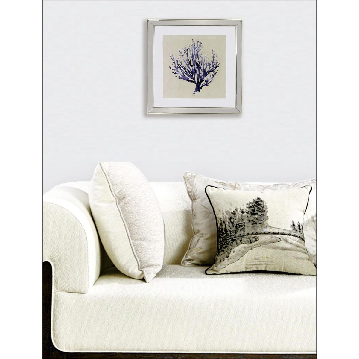 RONDA - Cuadro coral azul 50x50 cm