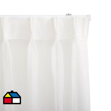 Cortina Tela Italia Crudo Inst con Pinzas Riel en Ancho Entre 260X300