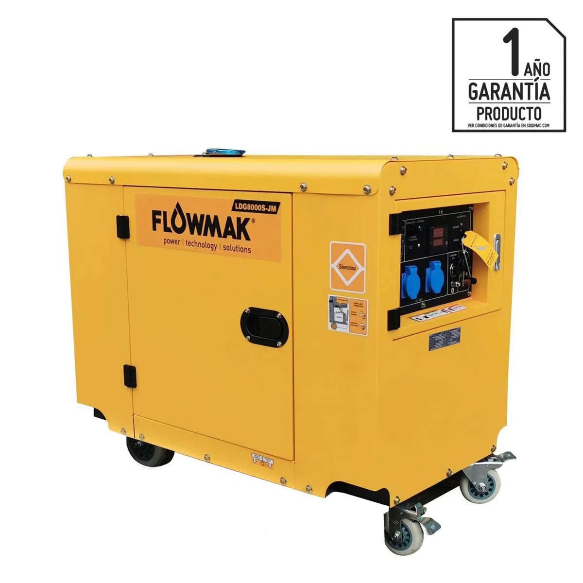 FLOWMAK - Generador Eléctrico a Gasolina Partida Eléctrica 6000 W 25 l
