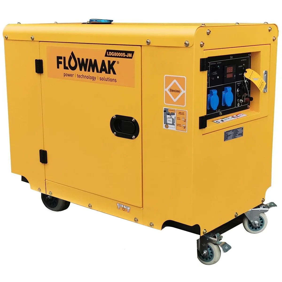 FLOWMAK - Generador Eléctrico a Gasolina Partida Eléctrica 6000 W 25 l
