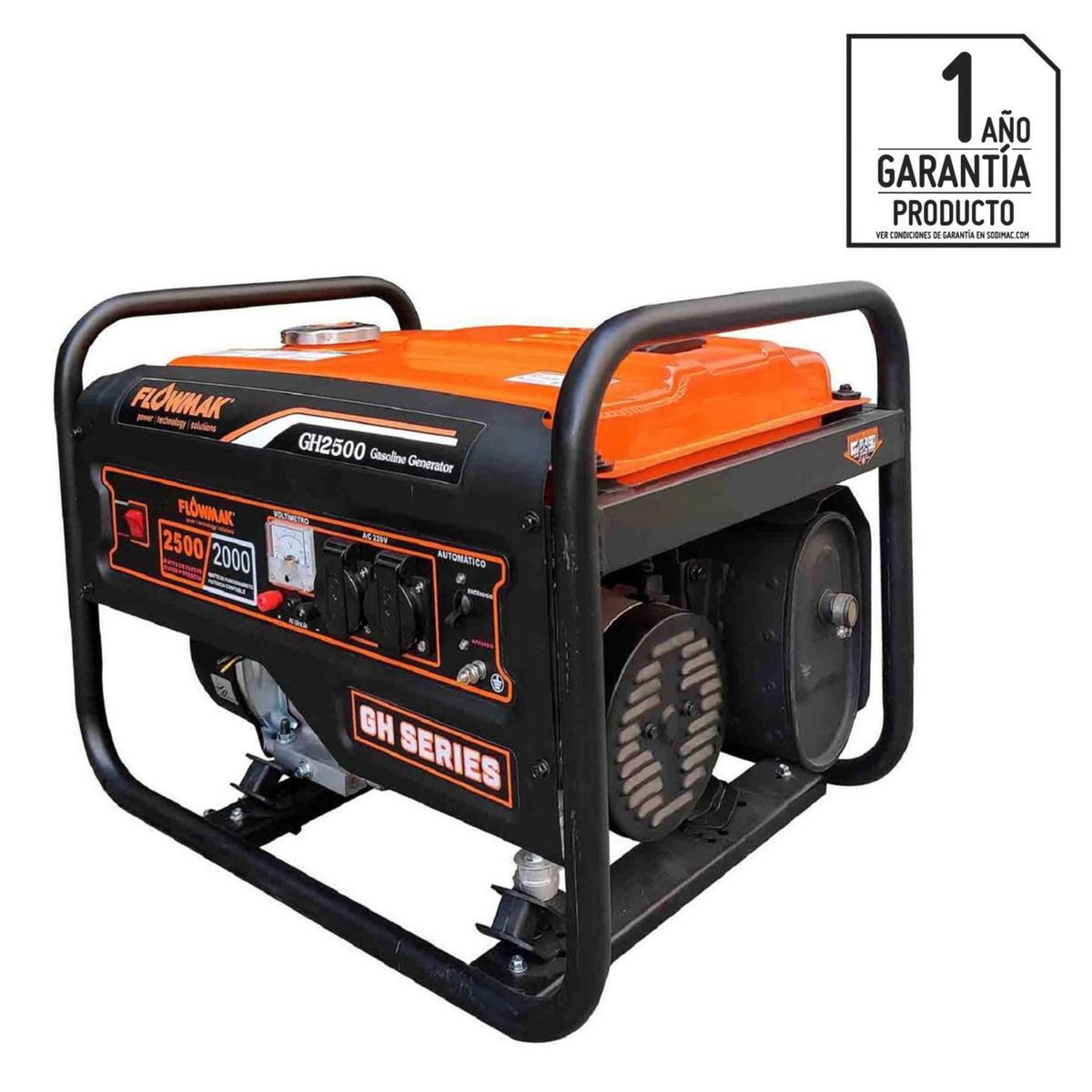 FLOWMAK - Generador Eléctrico a Gasolina Partida Manual 2200 W 12 l