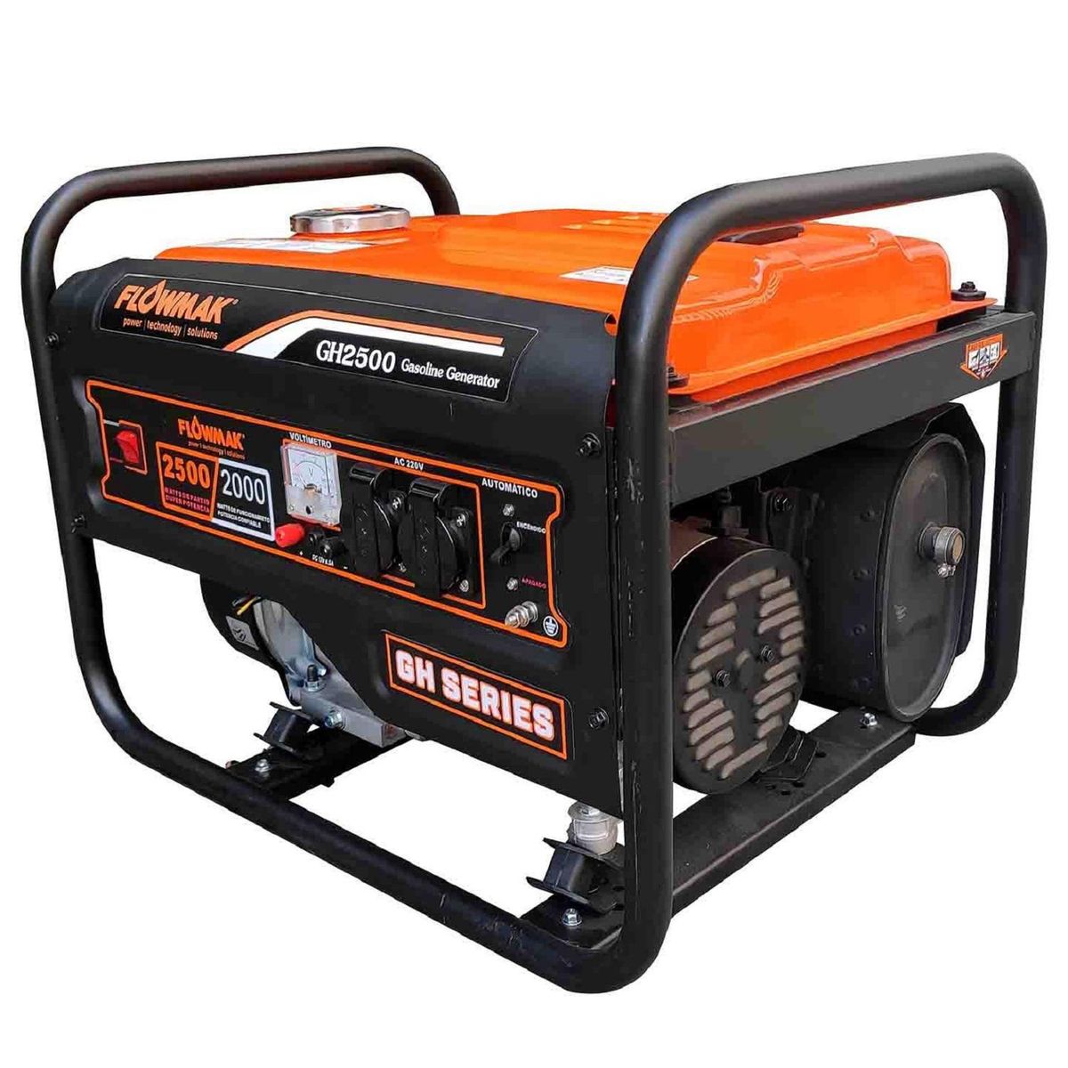 FLOWMAK - Generador Eléctrico a Gasolina Partida Manual 2200 W 12 l