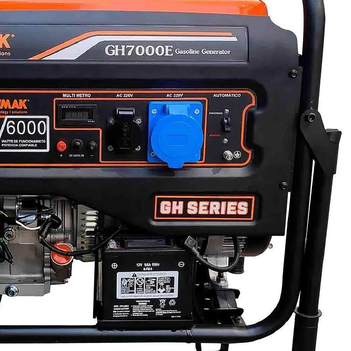 FLOWMAK - Generador Eléctrico a Gasolina Partida Eléctrica 6500 W 25 l
