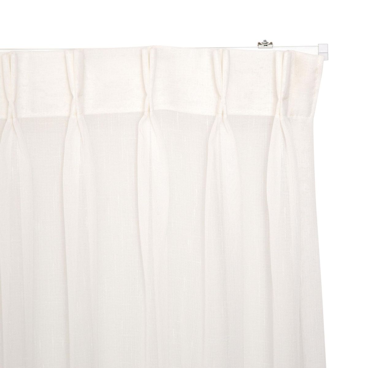 JUST HOME COLLECTION - Cortinas de Telas Modelo Velo Gaza Color Crudo Con Instalación Y Riel Incluido Con Medidas en Ancho Entre 241 CMS A 260