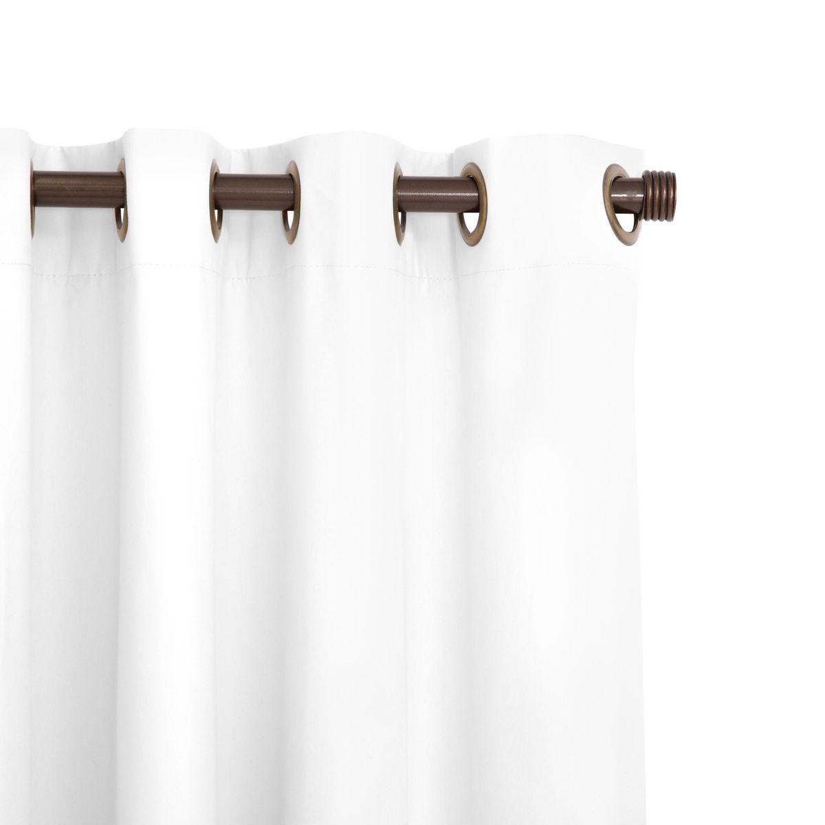 JUST HOME COLLECTION - Cortinas de Telas Modelo Ojetillo Black Out Color Blanco Con Instalación Y Barra Incluido Con Medidas en Ancho Entre 261