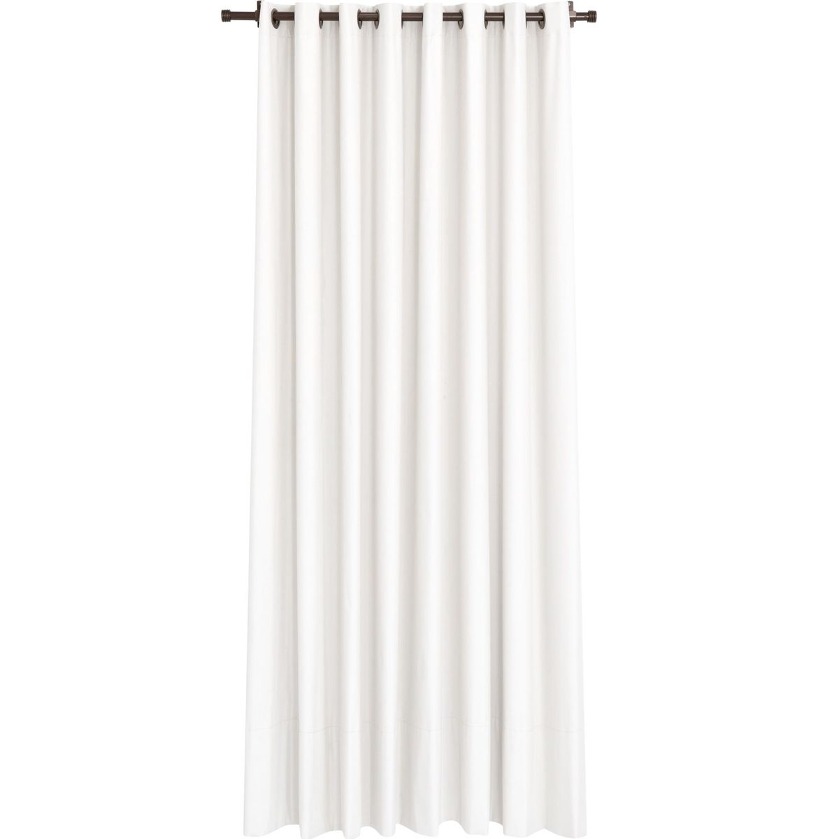 JUST HOME COLLECTION - Cortinas de Telas Modelo Ojetillo Black Out Color Blanco Con Instalación Y Barra Incluido Con Medidas en Ancho Entre 241