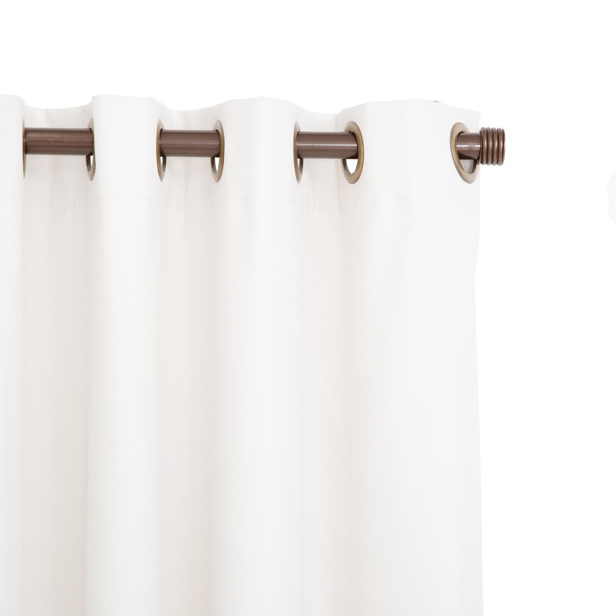JUST HOME COLLECTION - Cortinas de Telas Modelo Ojetillo Black Out Color Blanco Con Instalación Y Barra Incluido Con Medidas en Ancho Entre 261