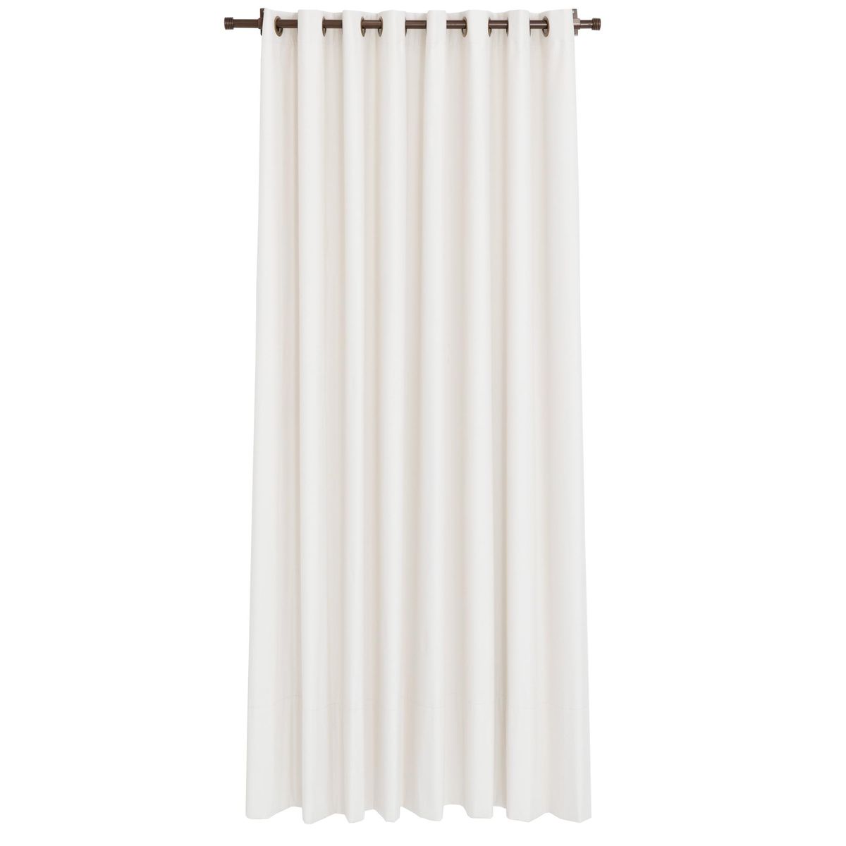 JUST HOME COLLECTION - Cortinas de Telas Modelo Ojetillo Black Out Color Blanco Con Instalación Y Barra Incluido Con Medidas en Ancho Entre 75