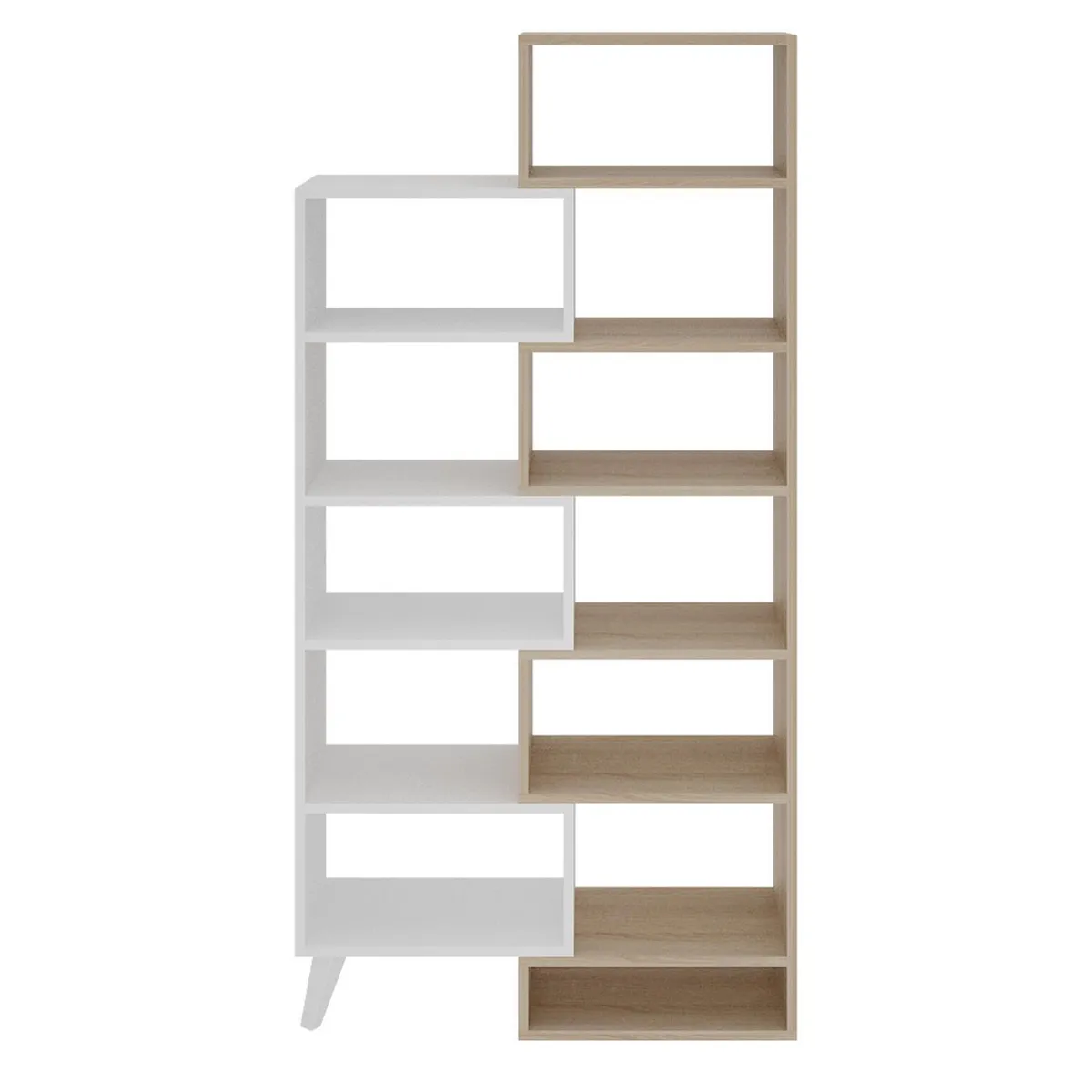 SILCOSIL - Estante Melamina 6 Nivel(es) 90x180x30 cm Blanco/Madera