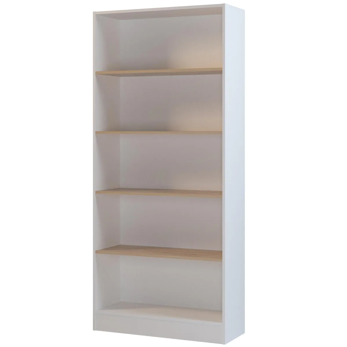 SILCOSIL - Estante Melamina 4 Nivel(es) 80x180x30 cm Blanco/Madera