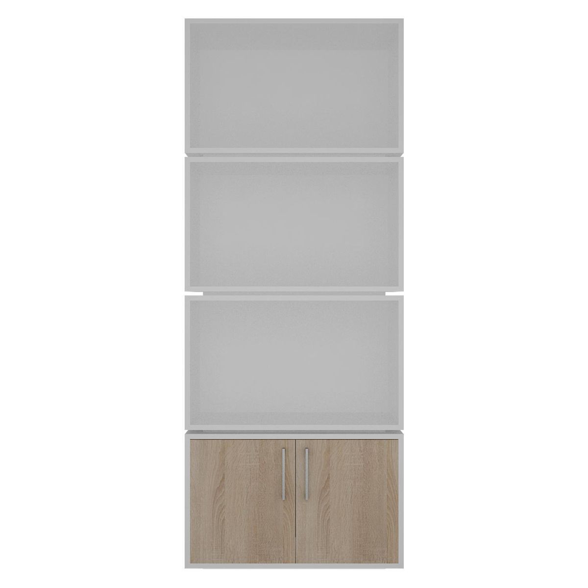 SILCOSIL - Estante Melamina 3 Nivel(es) 60x180x30 cm Blanco/Madera