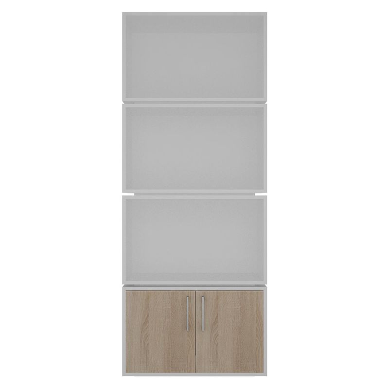 SILCOSIL - Estante Melamina 3 Nivel(es) 60x180x30 cm Blanco/Madera