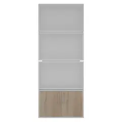 SILCOSIL - Estante Melamina 3 Nivel(es) 60x180x30 cm Blanco/Madera