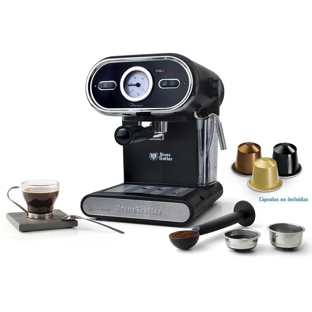 URSUS TROTTER - Cafetera Espresso Automática y de Cápsula 1 l 1050 W Negro