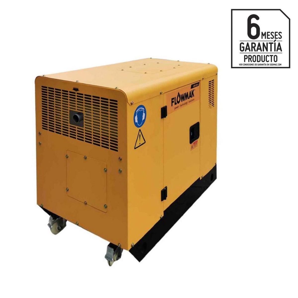 FLOWMAK - Generador Eléctrico a Diésel Partida Eléctrica 10000 W 50 l