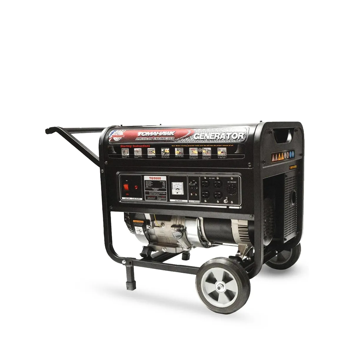 TOMAHAWK POWER - Generador Eléctrico a Gasolina Partida Manual 5000 W 25 l